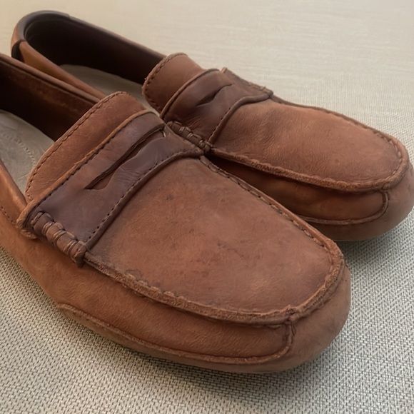 UGG Mens Brown Tan Suede Leather Loafers Size 8 main image 9